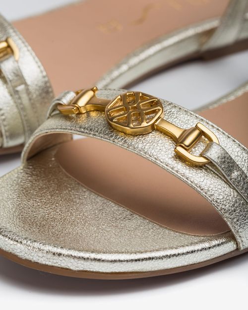 UNISA Flache Sandalen aus glänzendem Leder CARIMO_SE 5
