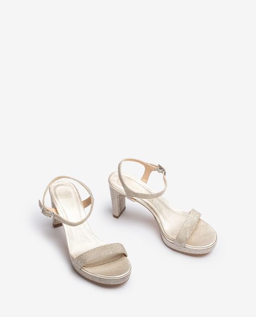 UNISA Sandaletten aus glänzendem Stoff SORO_EV Bronce 5