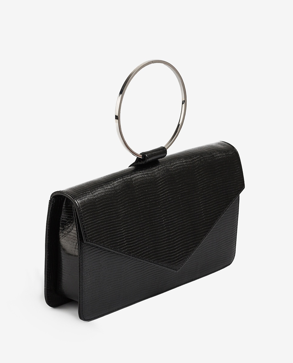 UNISA Handtasche mit Metallring ZGRANA_LI black 5