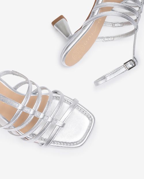 UNISA Sandal with geometric heel MASEY_LMT Bronce 2