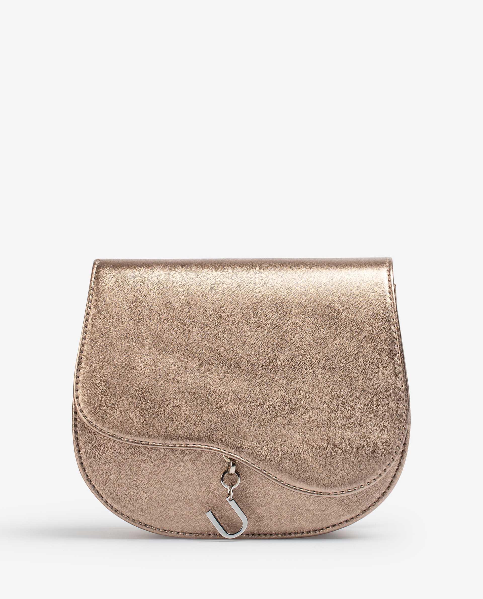 UNISA Metal effect leather bag with 