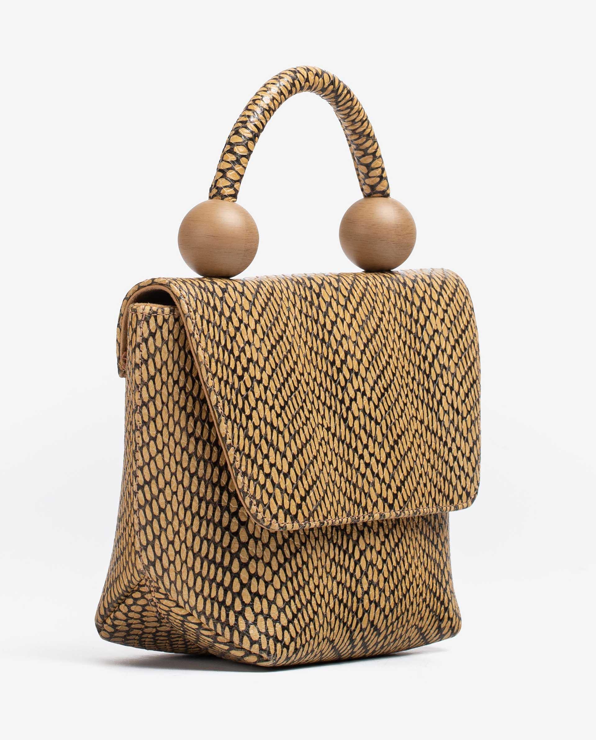 UNISA Snake effect leather handbag ZGILES_MA 2