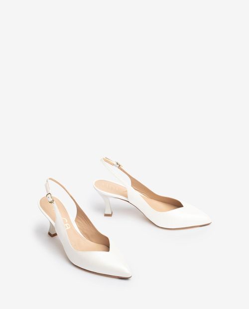 UNISA D´Orsay ankle strap sling back shoe with a painted heel KARDE_23_NA_N Bronce 2