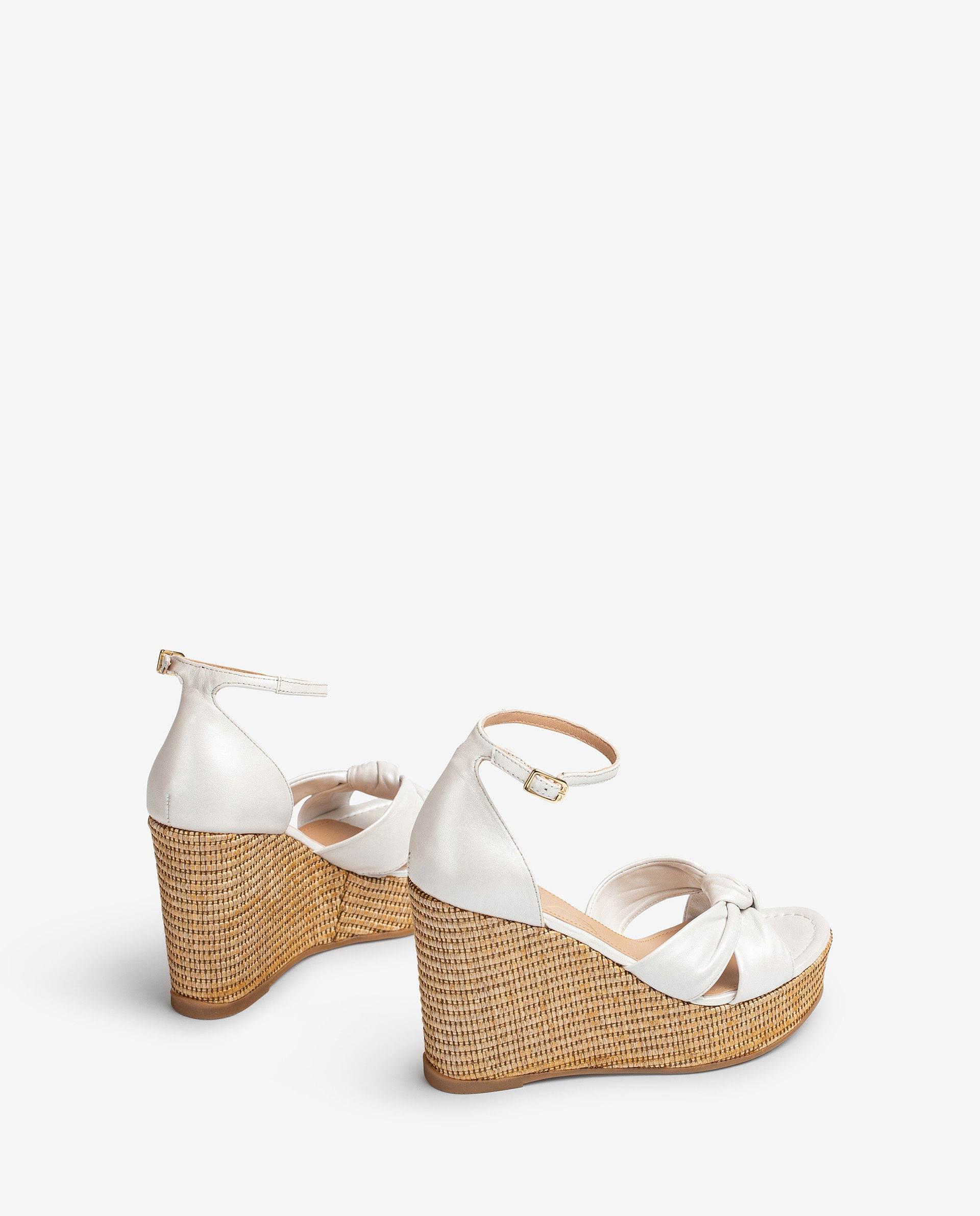 UNISA Leather sandals with instep bow MACEDA_NA_N 2