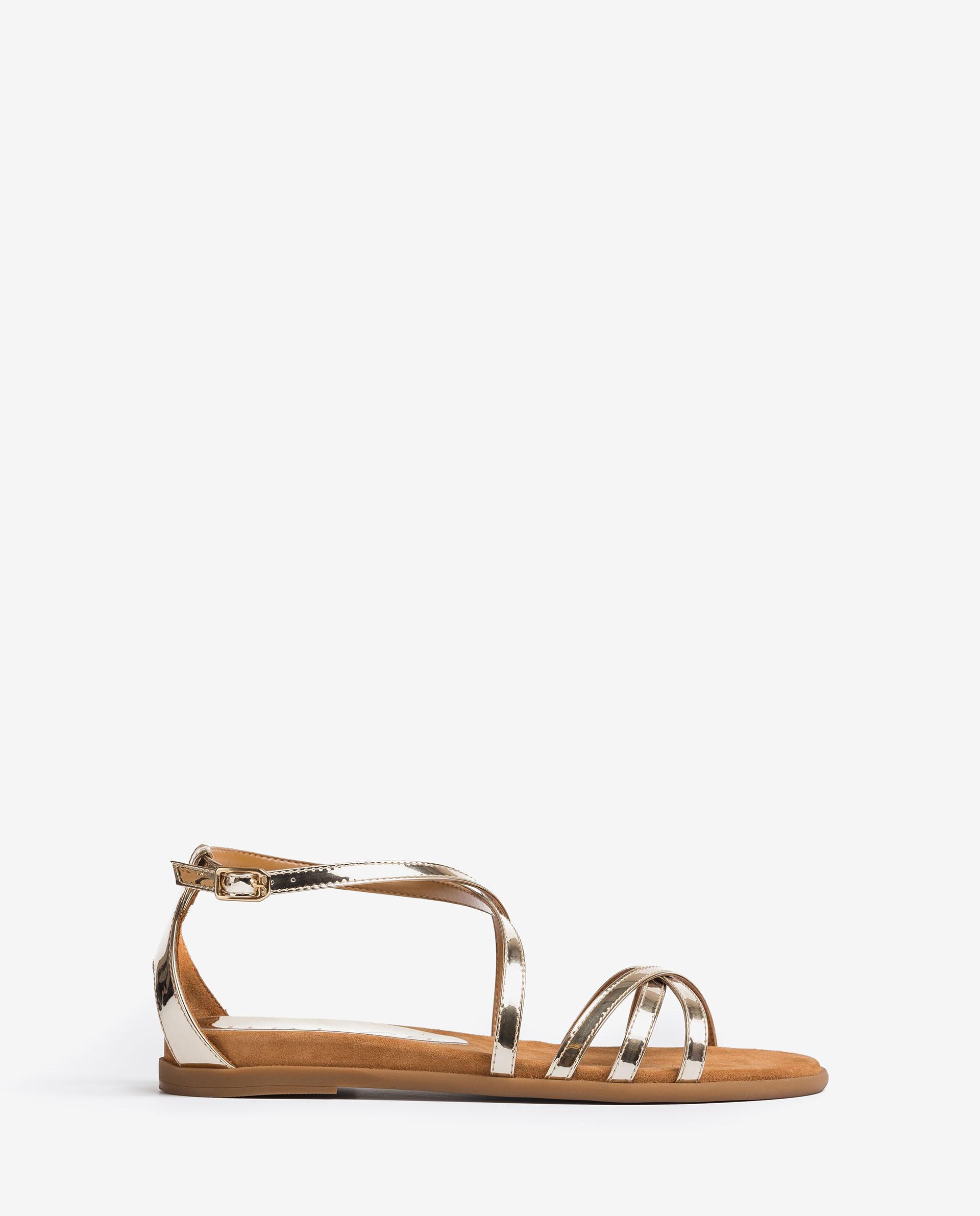 UNISA Mirror effect leather sandals CARCER_SP 2