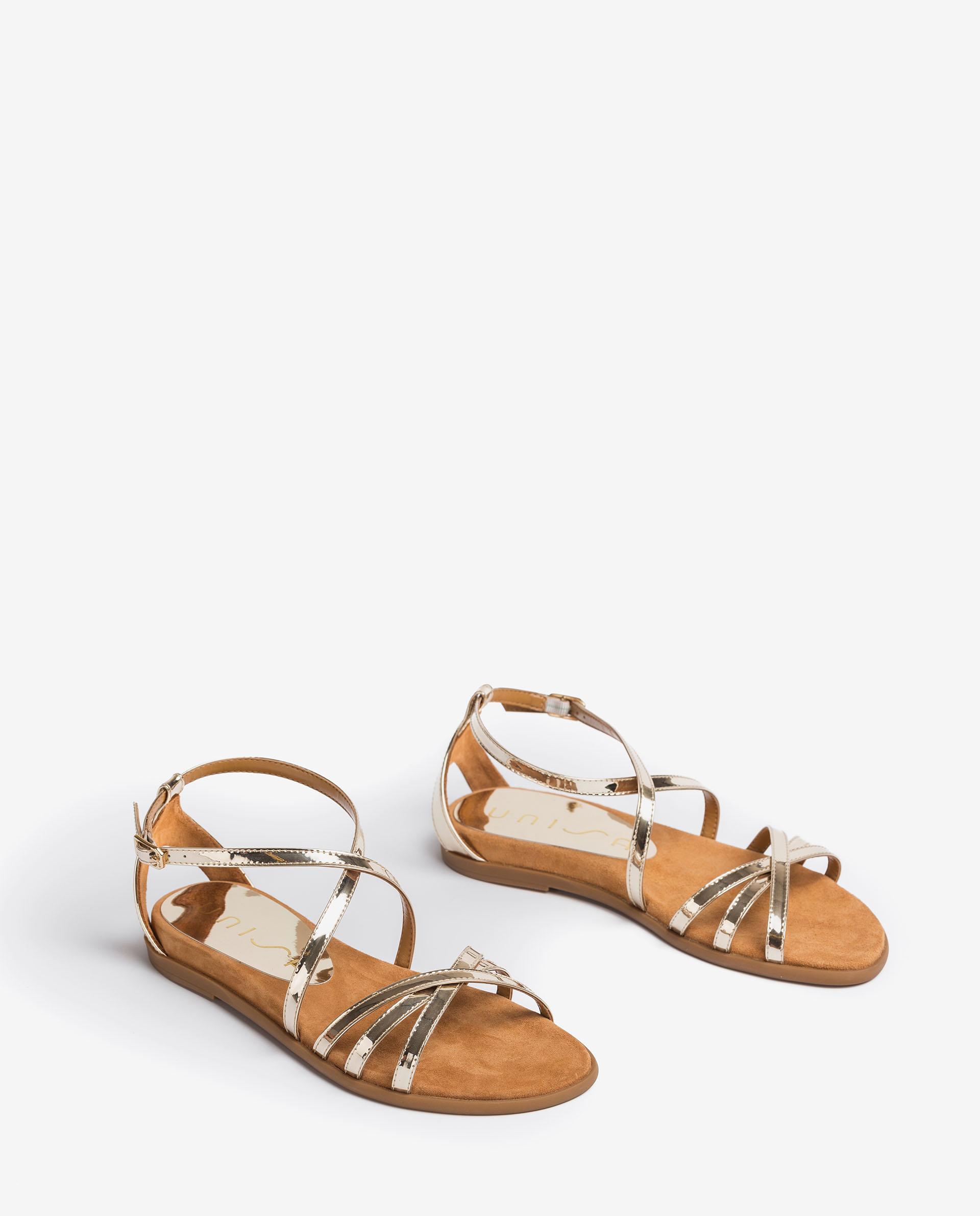 UNISA Mirror effect leather sandals CARCER_SP 2