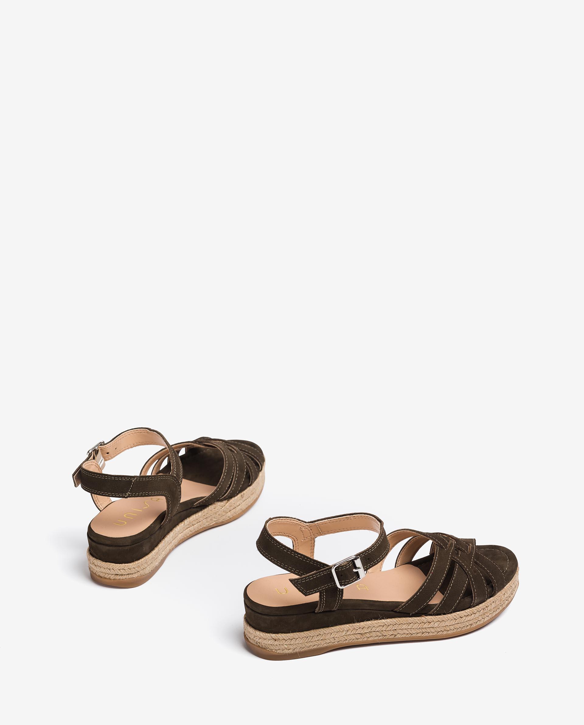 UNISA Leather sandals with metallic buckle GALDAR_BLU 2