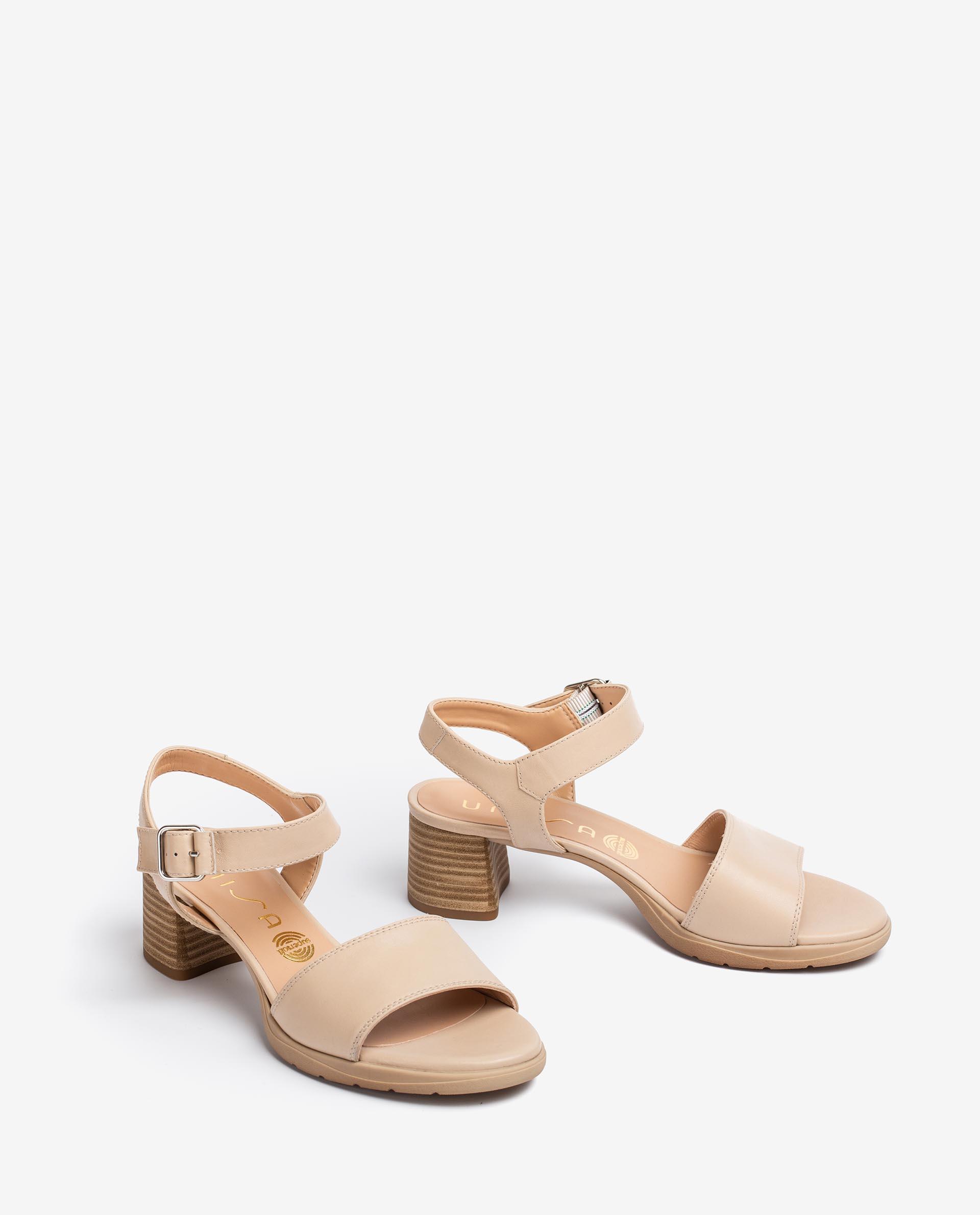UNISA Brown sandals wood effect heel  GODOY_21_MOA 2