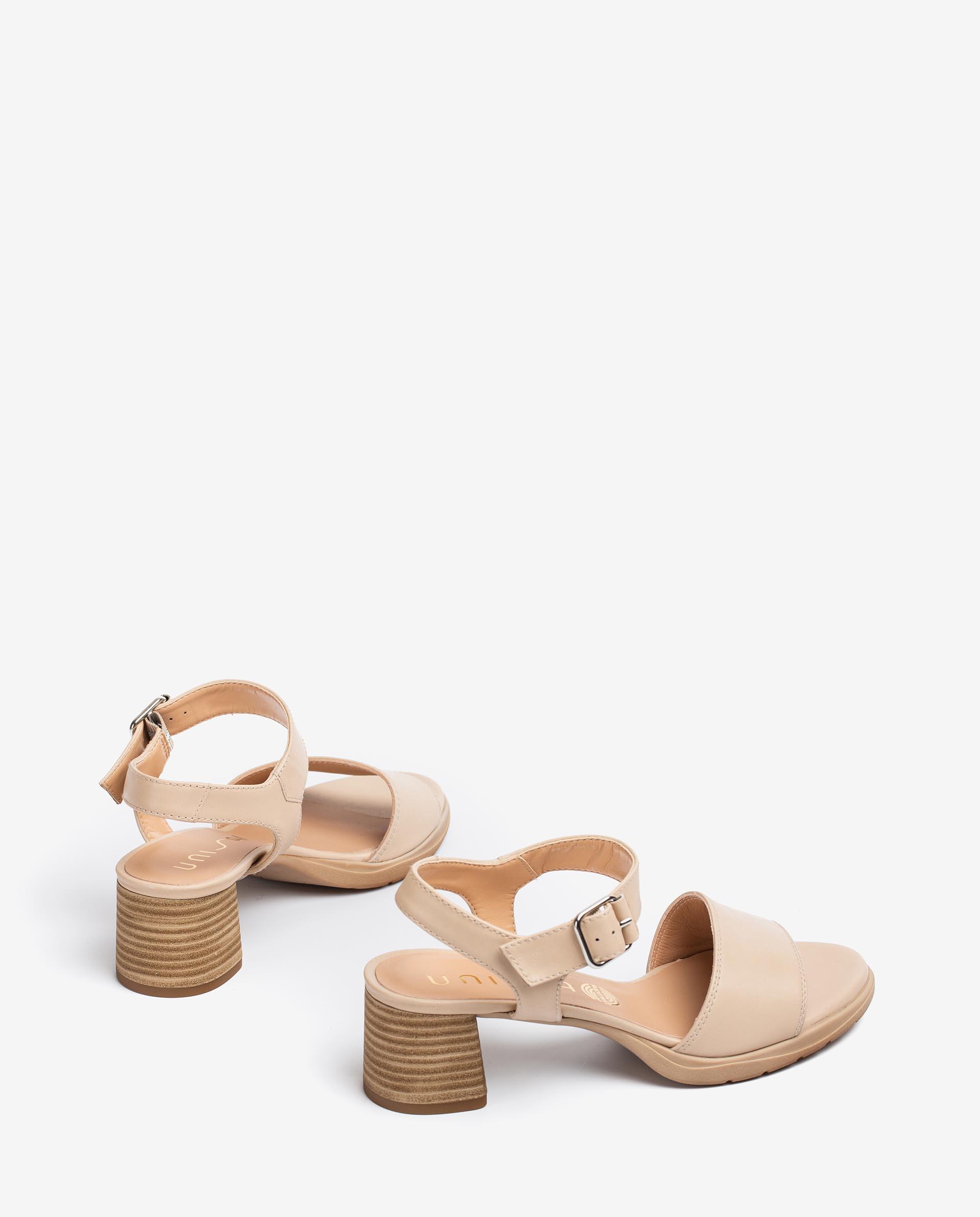 UNISA Brown sandals wood effect heel  GODOY_21_MOA 2