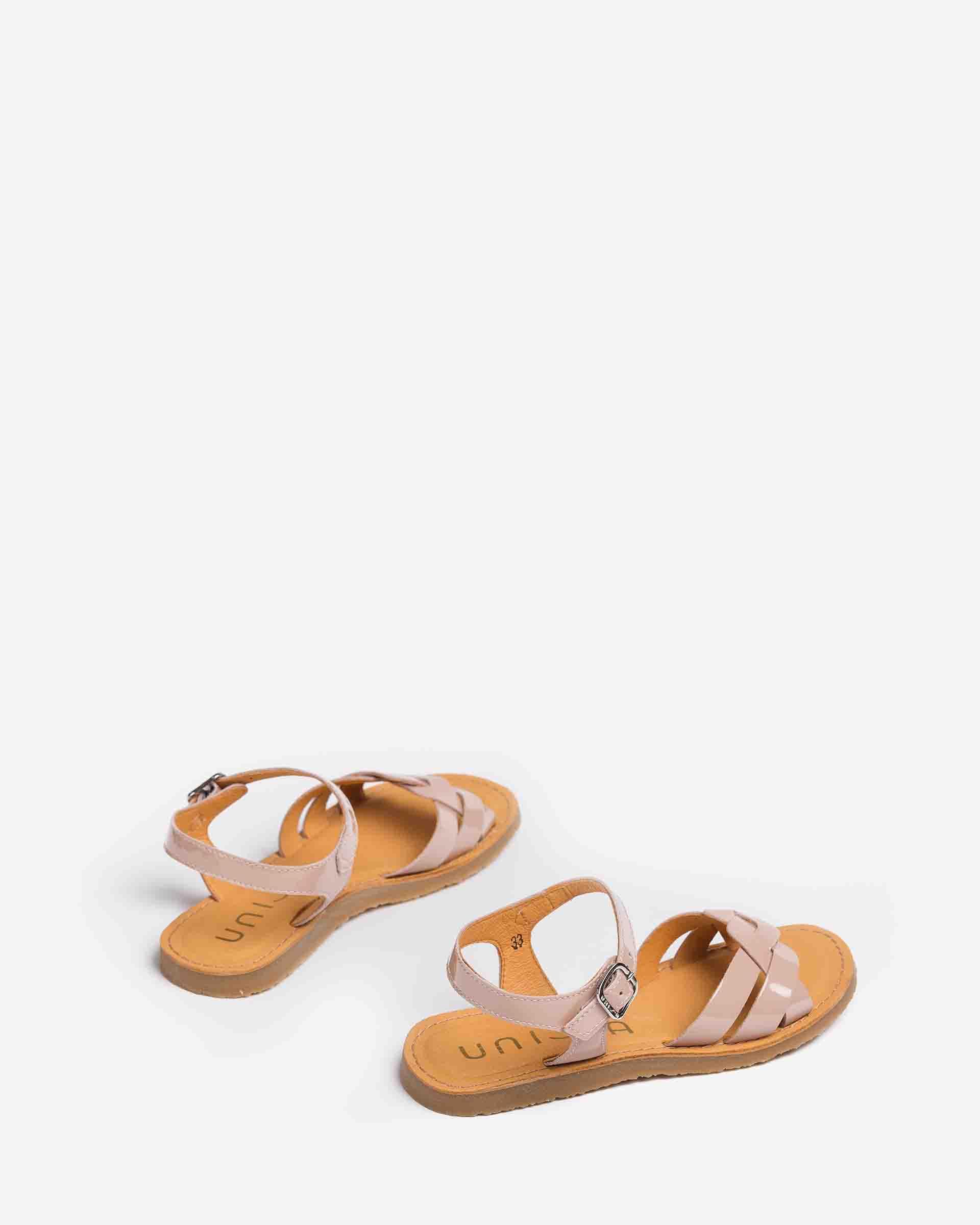 UNISA Little girl´s braided patent leather sandals GONZO_PA 2