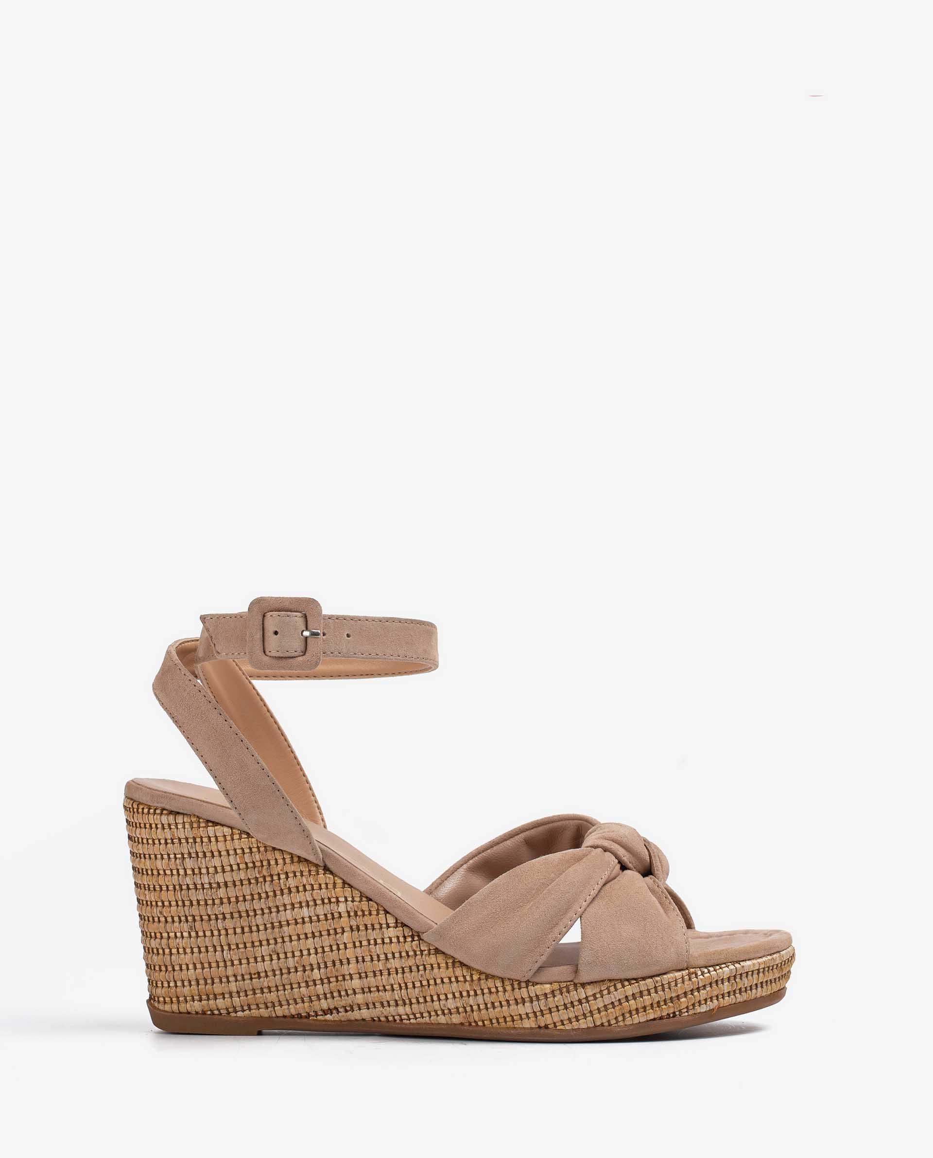 UNISA Kid suede sandals with straps tied up in a knot LAZKAO_KS 2