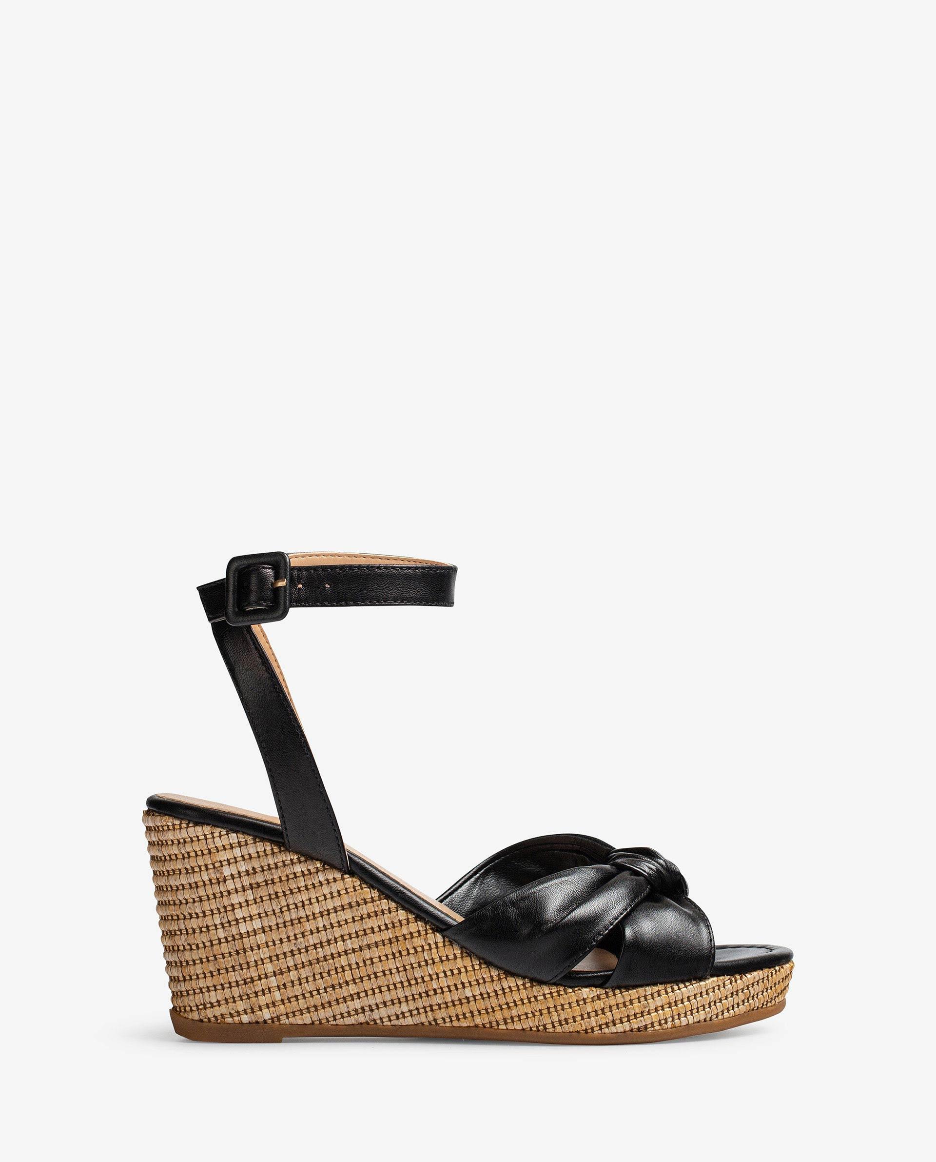 UNISA Leather sandals with straps tied up in a knot LAZKAO_NS 2