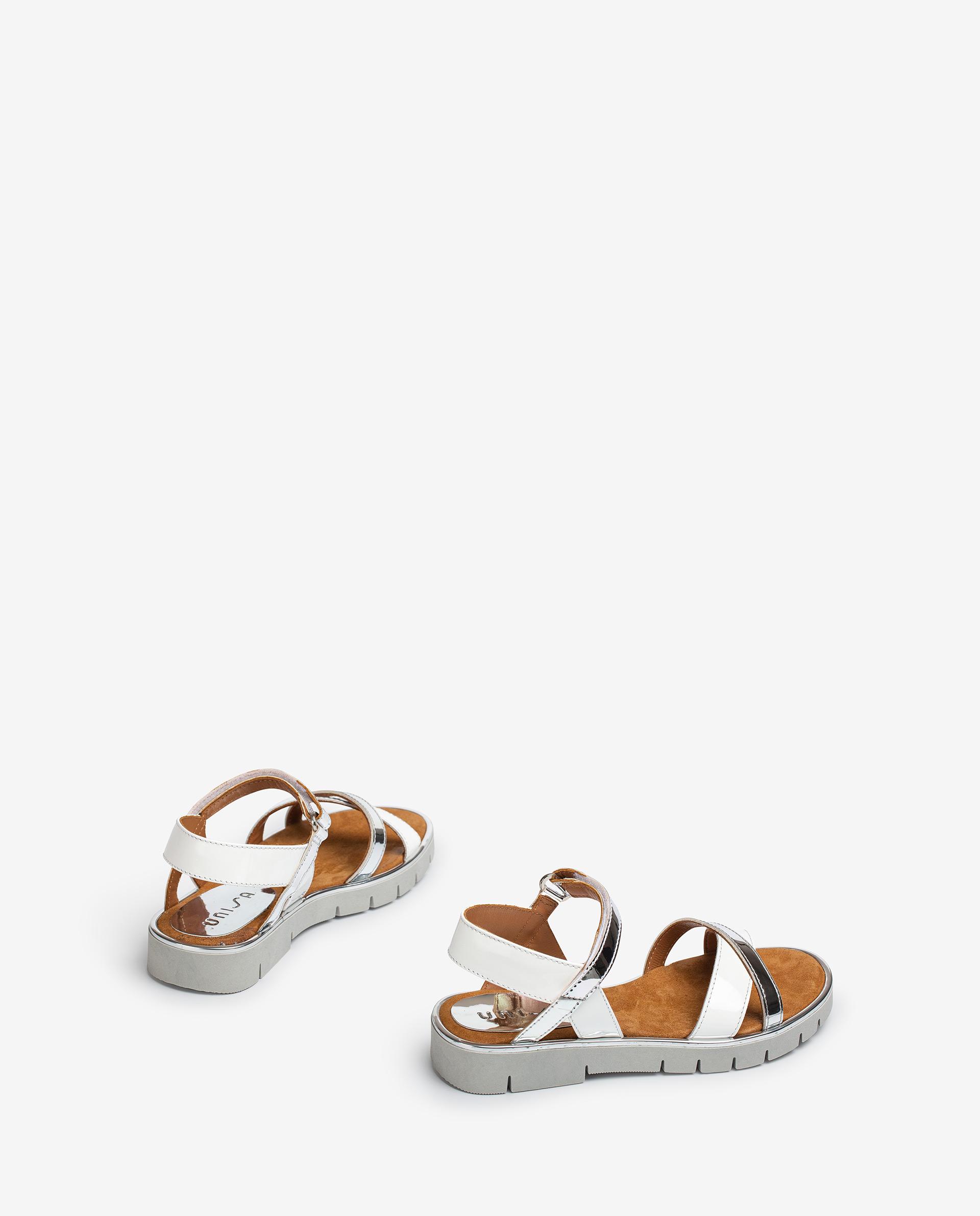 UNISA Little girl´s sandals in patent leather and mirror effect fabric NEVIN_SP_PA 2