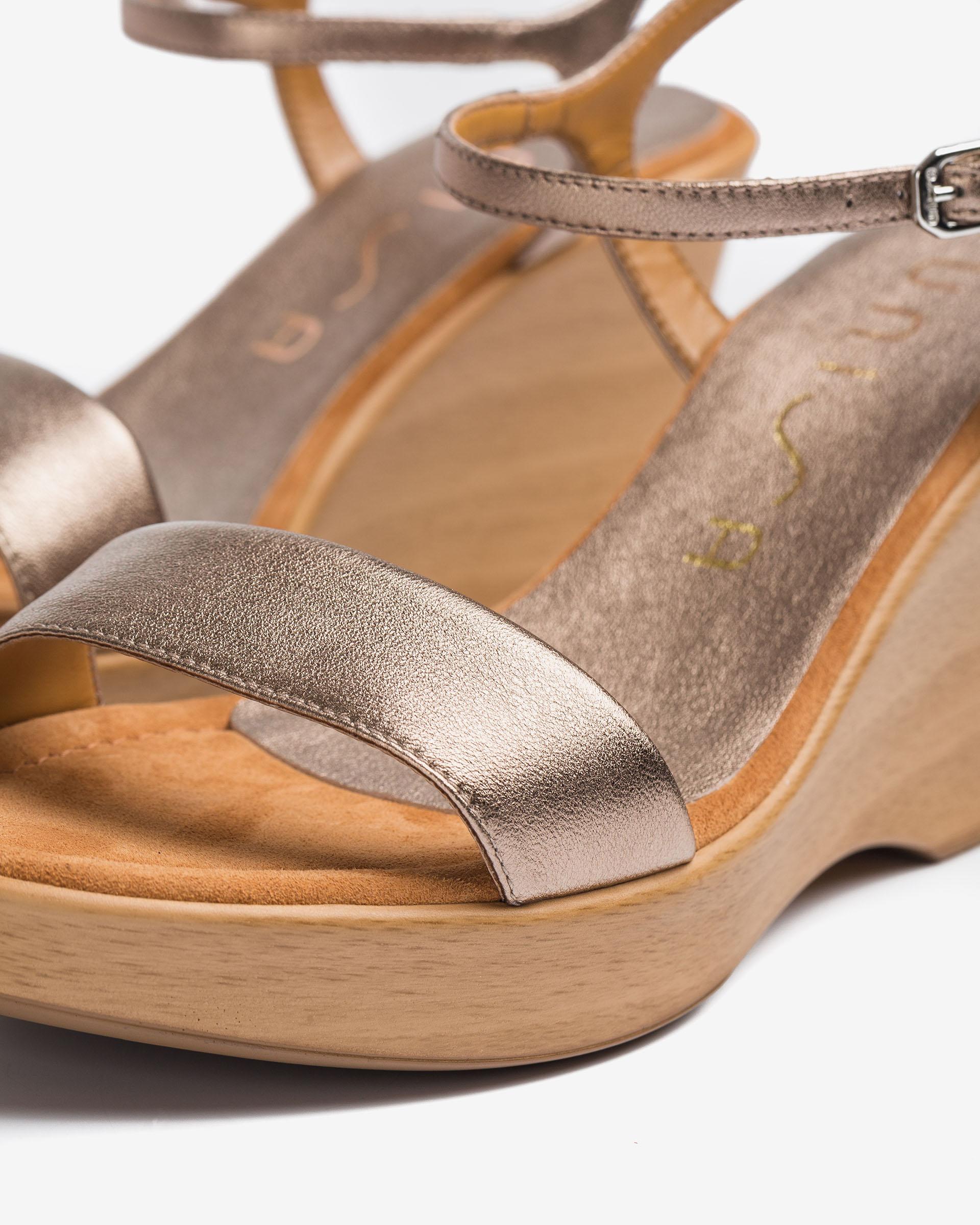 UNISA Metal effect leather sandals RITA_21_LMT 2