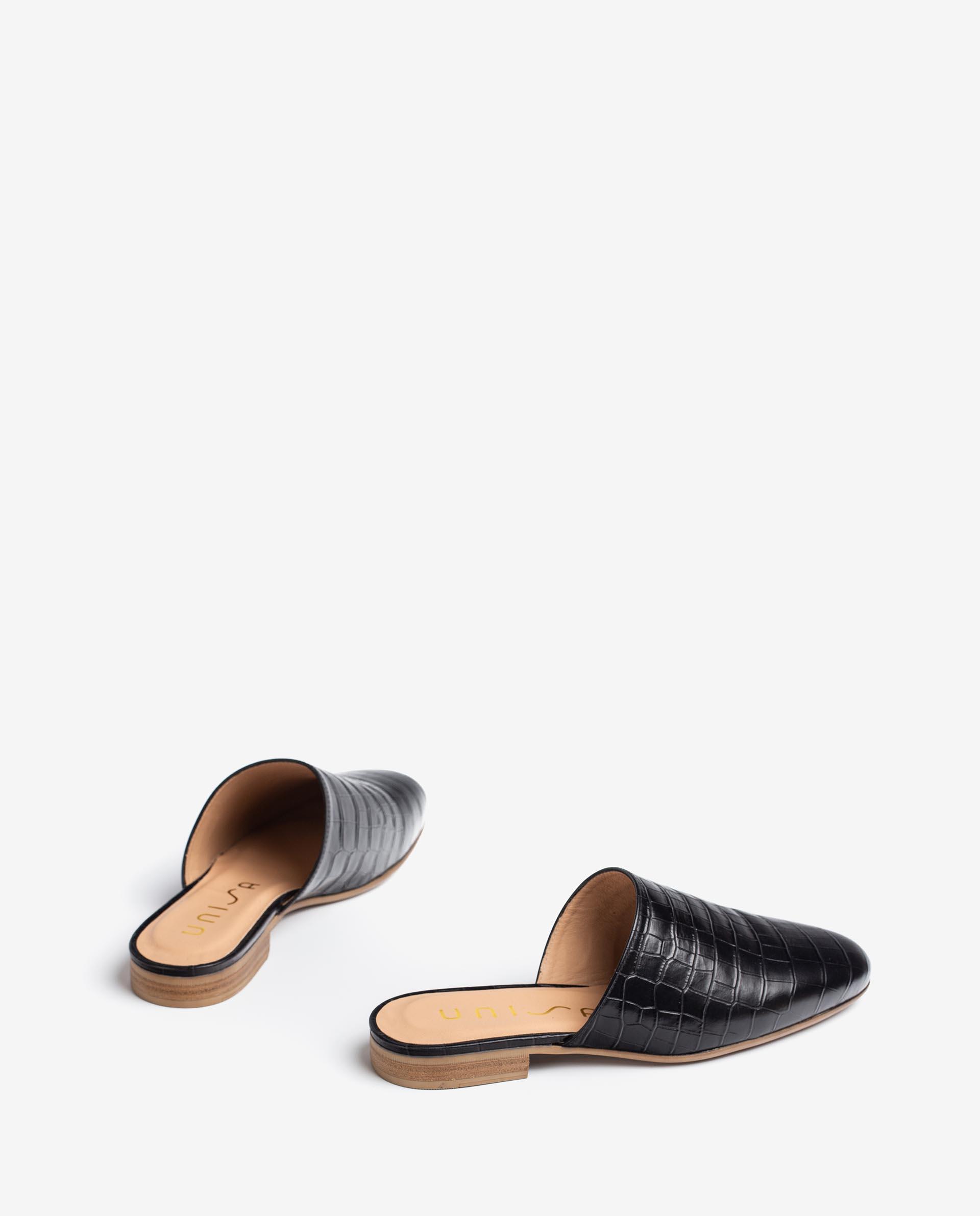 UNISA Croc effect leather slingback loafers DOJAN_LAU 2