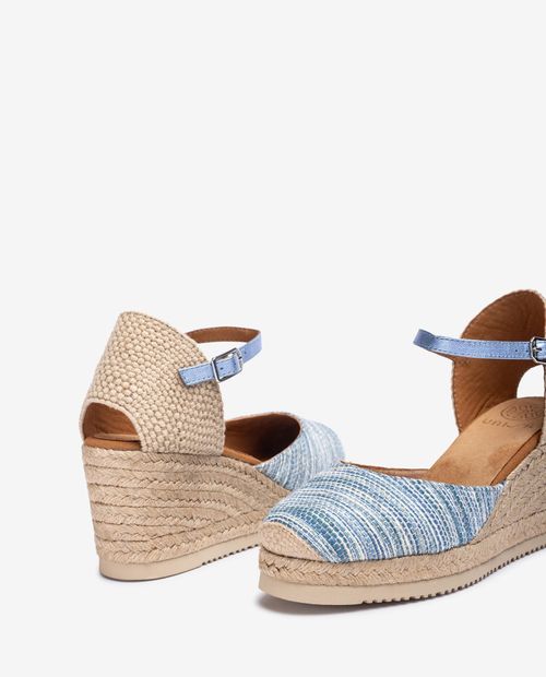 UNISA D'Orsay espadrille made in jarapa fabric CACERES_24_JAR Bronce 2