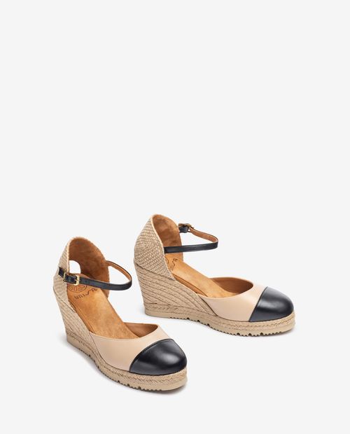 UNISA Espadrille with contrasting colour toe CAVA_NS Bronce 2
