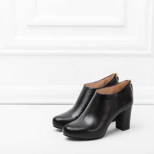 UNISA Leather heel shootie NICOLAS_F18_NA black 2