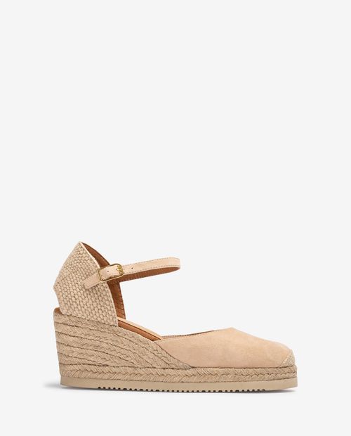 UNISA D'Orsay espadrille made in suede CACERES_24_KS Bronce 2