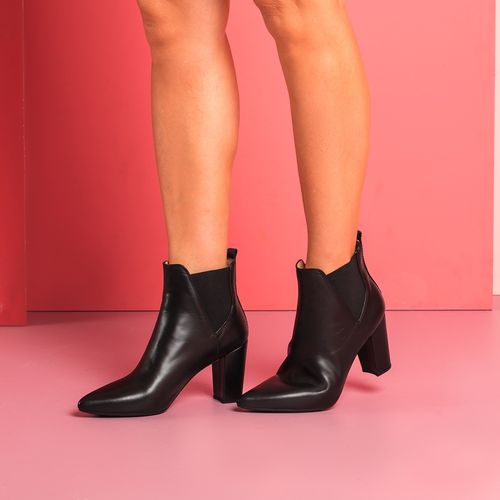 UNISA Leather Chelsea booties with heel TOSHI_NA black 2