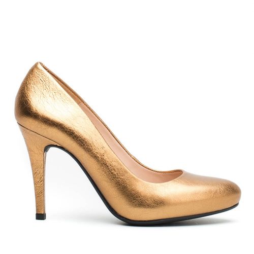 Siles heeled pumps titanium goldy