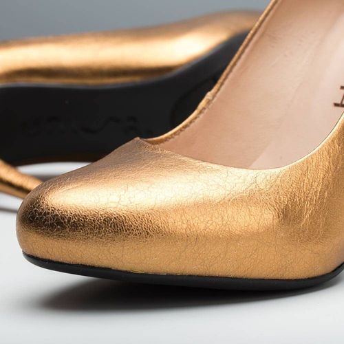 Siles heeled pumps titanium goldy