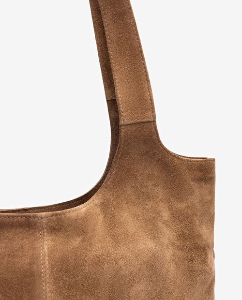 UNISA Medium size suede handbag ZLUAN_BS Bronce 2