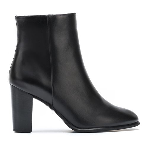 UNISA Leather booties wooden heel UGO_NE black 2