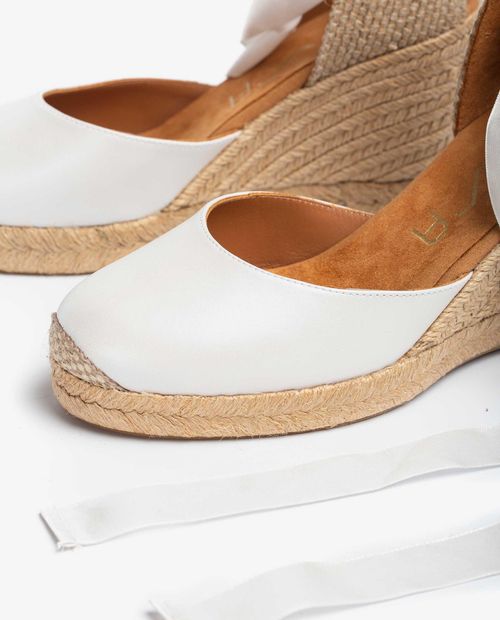 UNISA Bridal leather heel espadrilles CLENY_NA_N 2