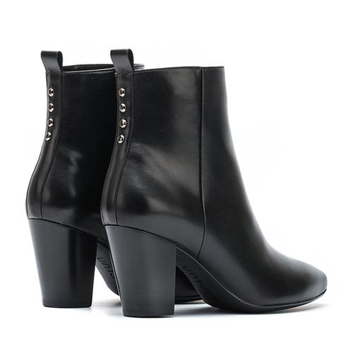 UNISA Black leather booties with heel NOVELDA_NA black 2