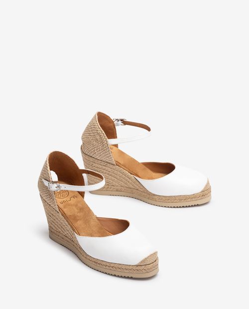 UNISA High wedge espadrille made in leather CASTILLA_24_NS Bronce 2