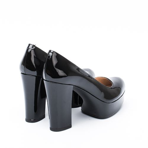 heeled pumps Robine Patent black winter woman-4