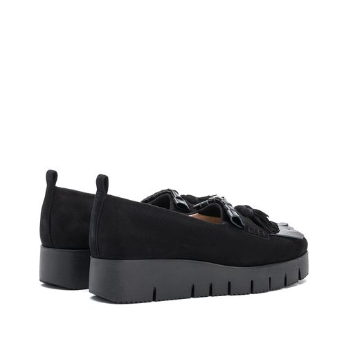 UNISA Track sole stretch material loafer FALETE_STL black 2