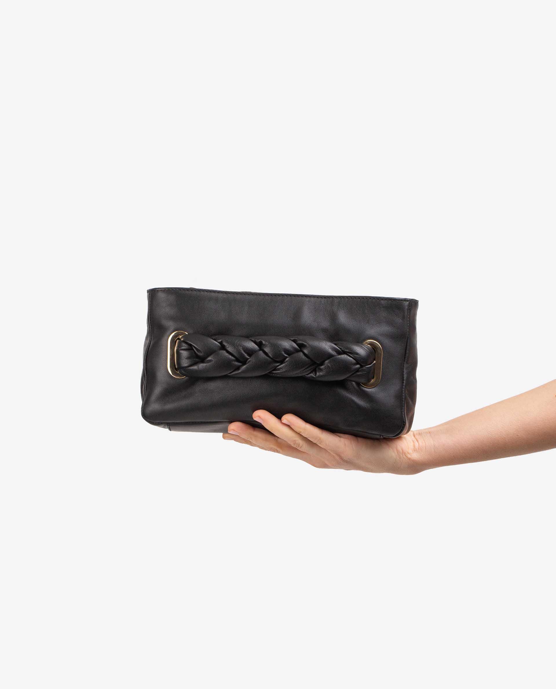 UNISA Padded braided handle-detail handbag ZFORIS_NT 2