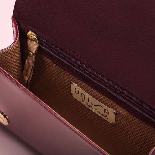 UNISA Patent leather handbag ZCHARLOTE_PA red velvet 2