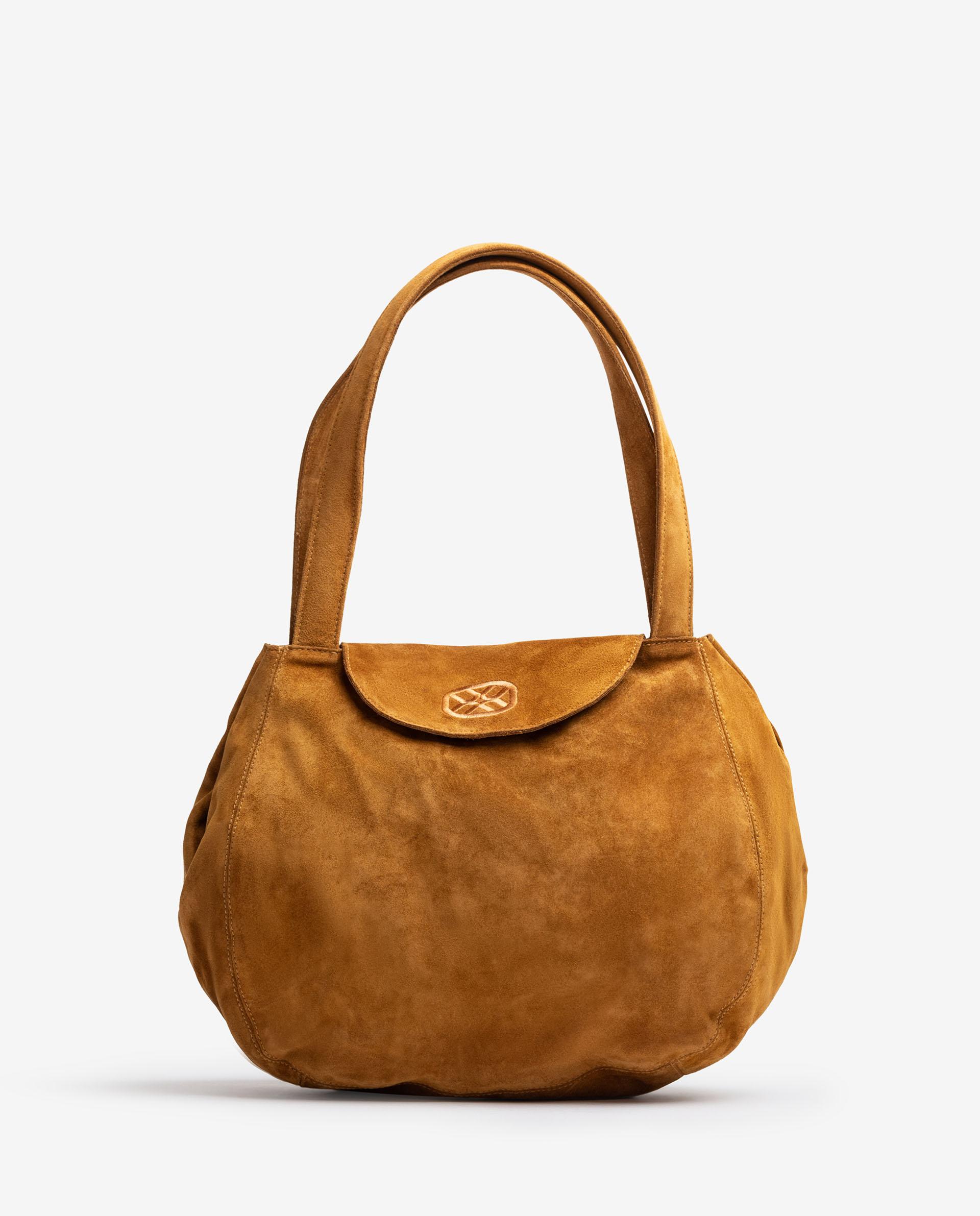 UNISA Large handbag made in suede ZMORIN_BS Bronce 2