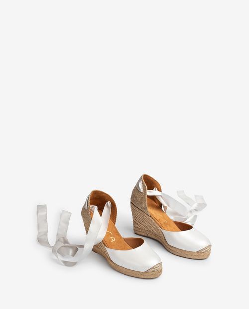 UNISA Bridal leather heel espadrilles CLENY_NA_N 2