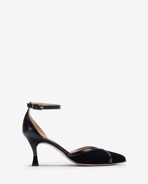 UNISA D´Orsay ankle strap shoe with a painted heel KALENA_KS_NS Bronce 2