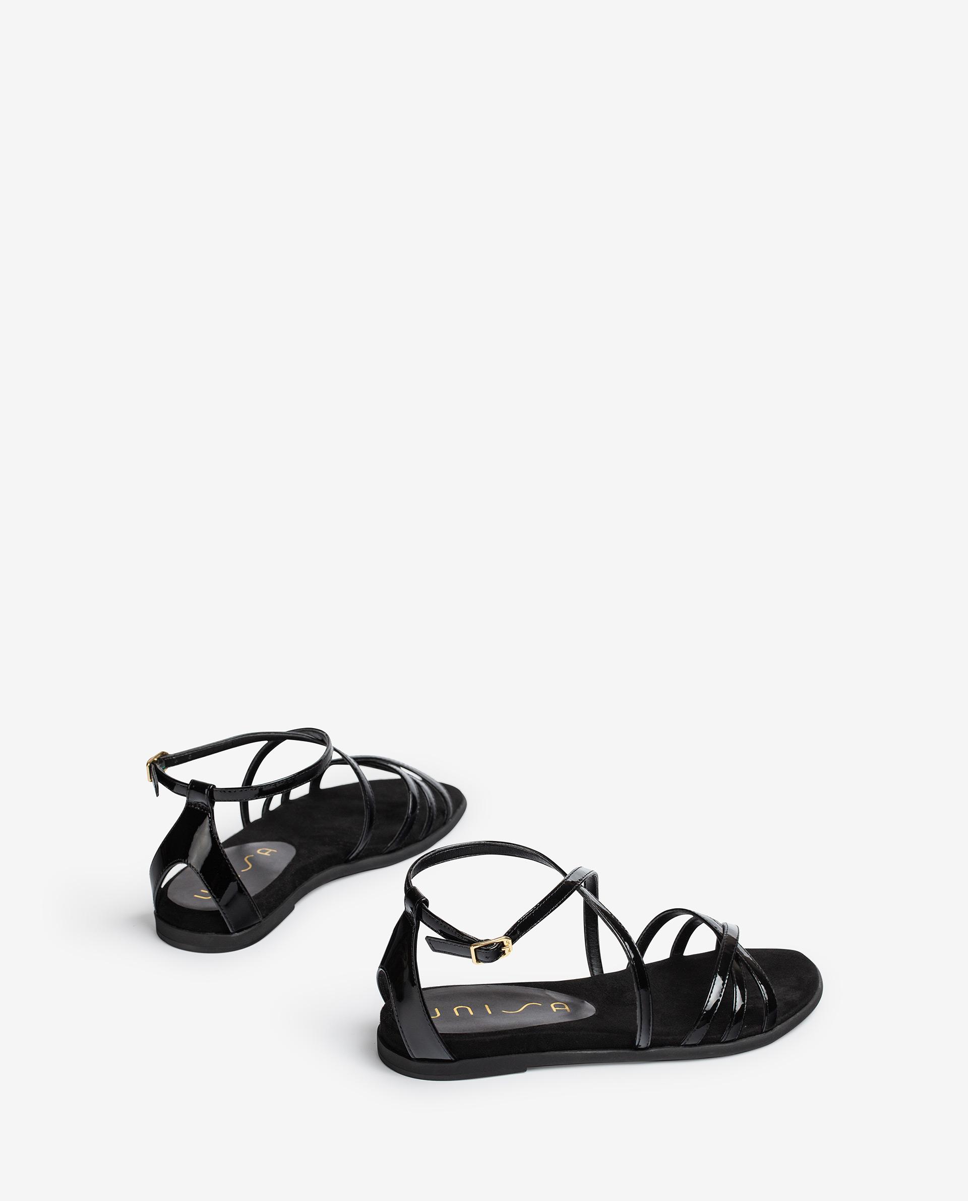 UNISA Patent leather flat sandals CARCER_PA 2