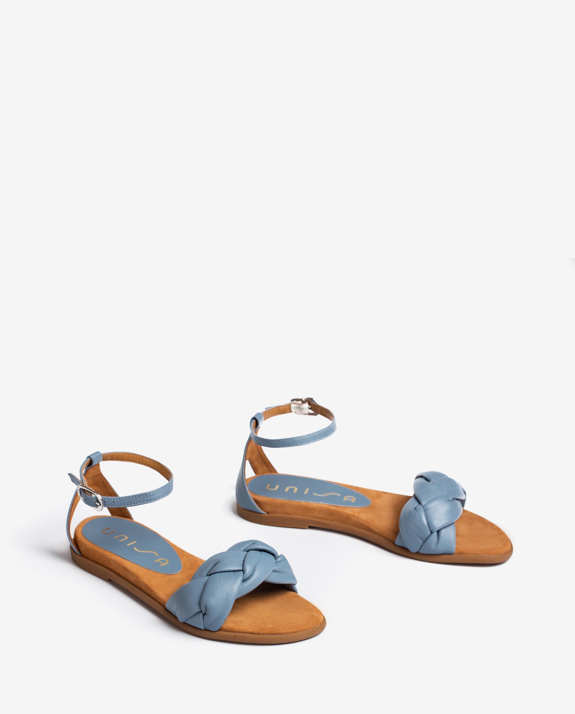 UNISA Flat leather sandals CELADA_NS 2