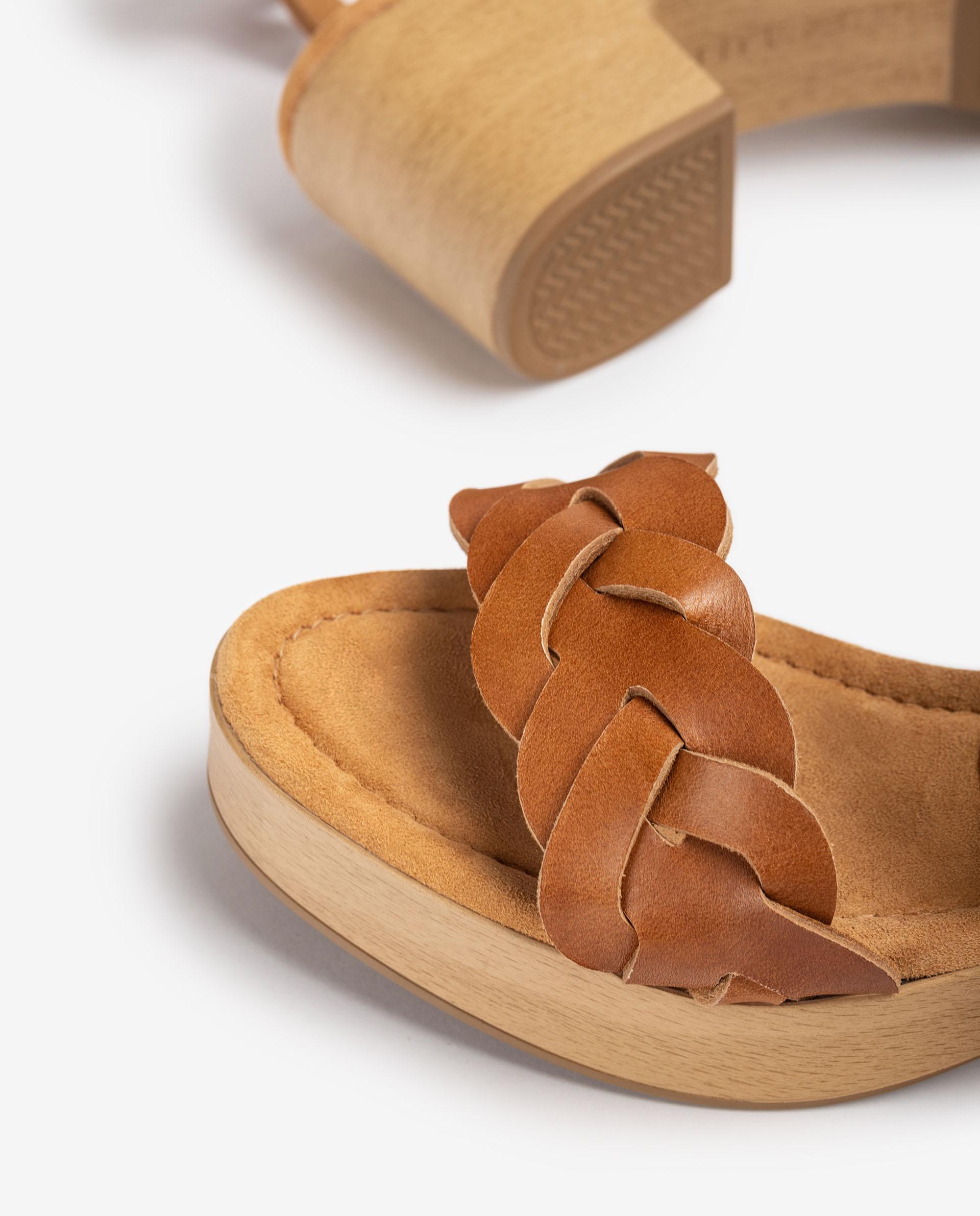 UNISA Sandal with wood block effect ICETA_RAN 2