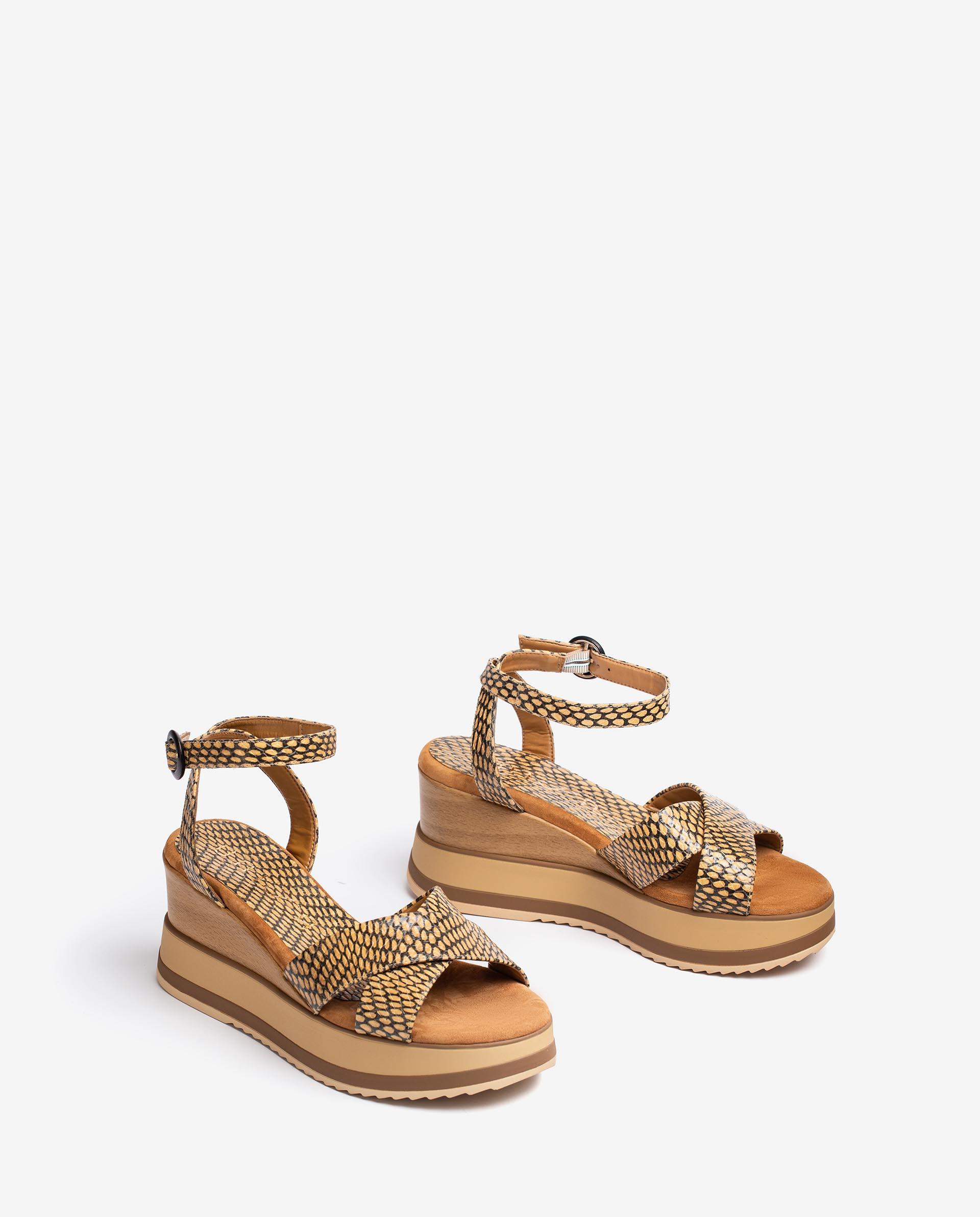 UNISA Snake effect sandals with sport soles KADIO_MA 2