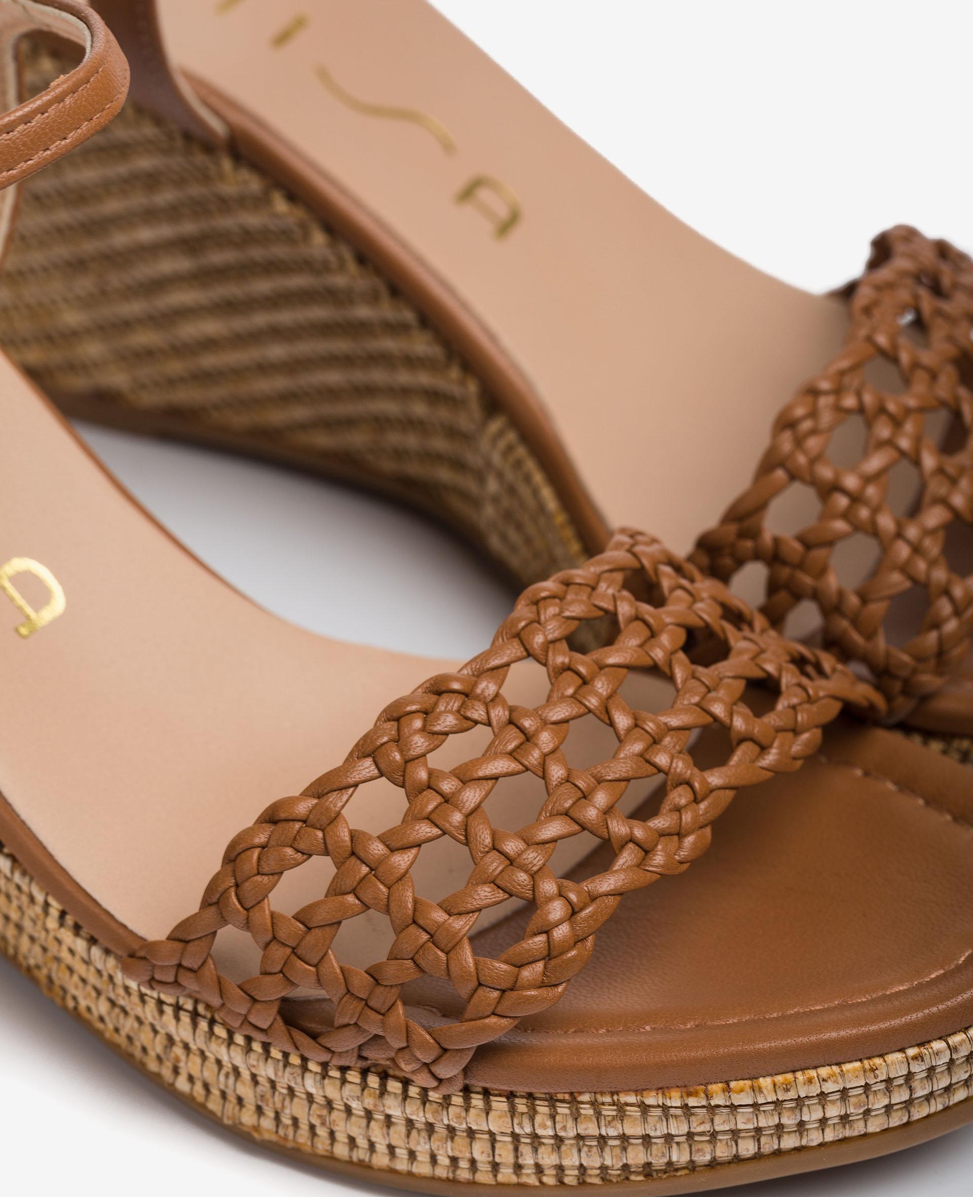 UNISA Braided leather macrame sandals LOBI_21_NA 2