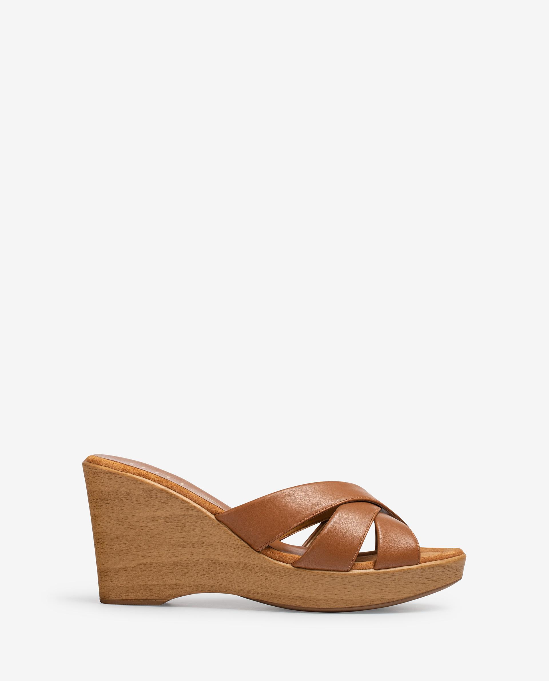 UNISA Wood effect leather mules RESINES_NA 2