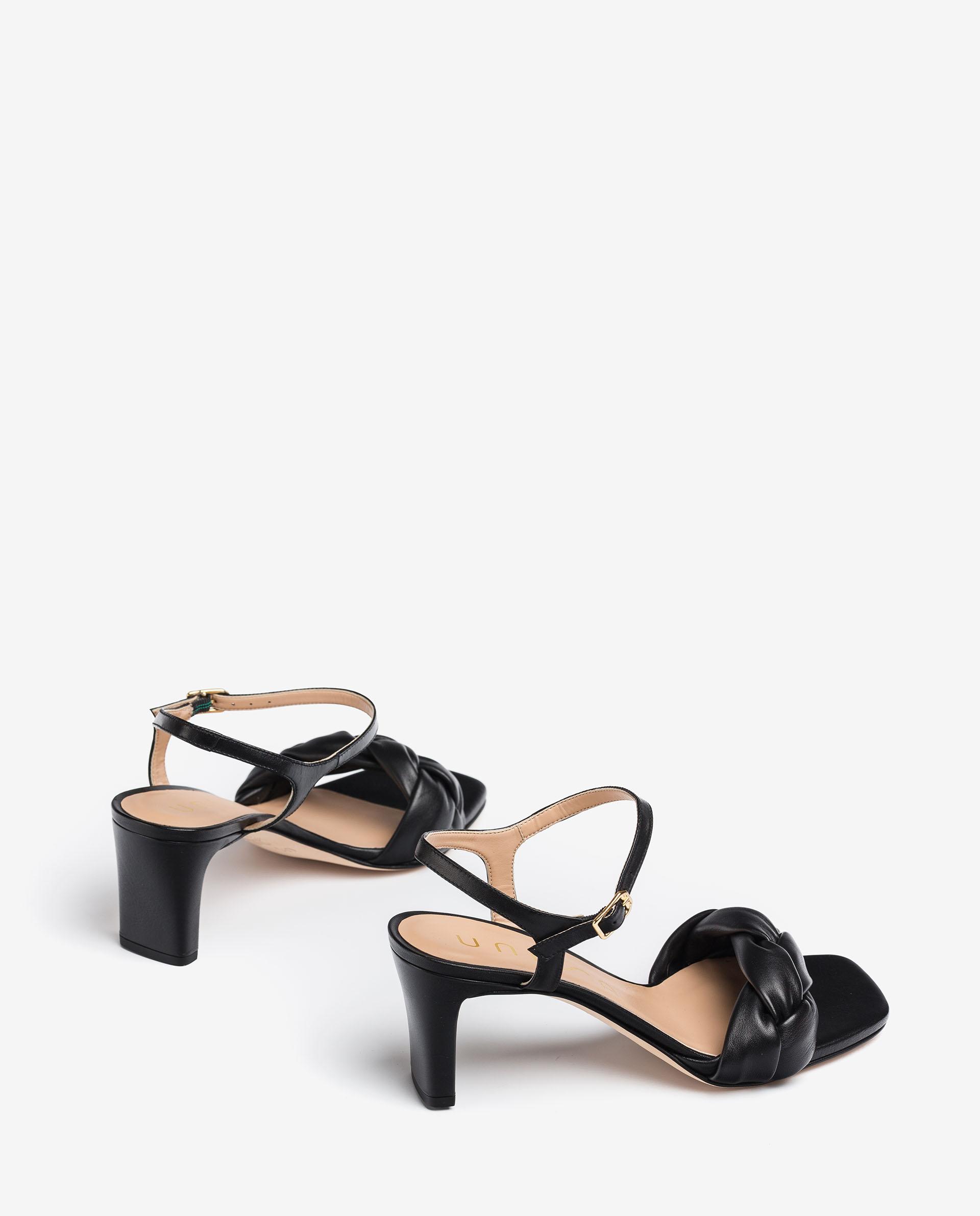 UNISA Padded mule crossed leather sandals MANDAY_NS 2