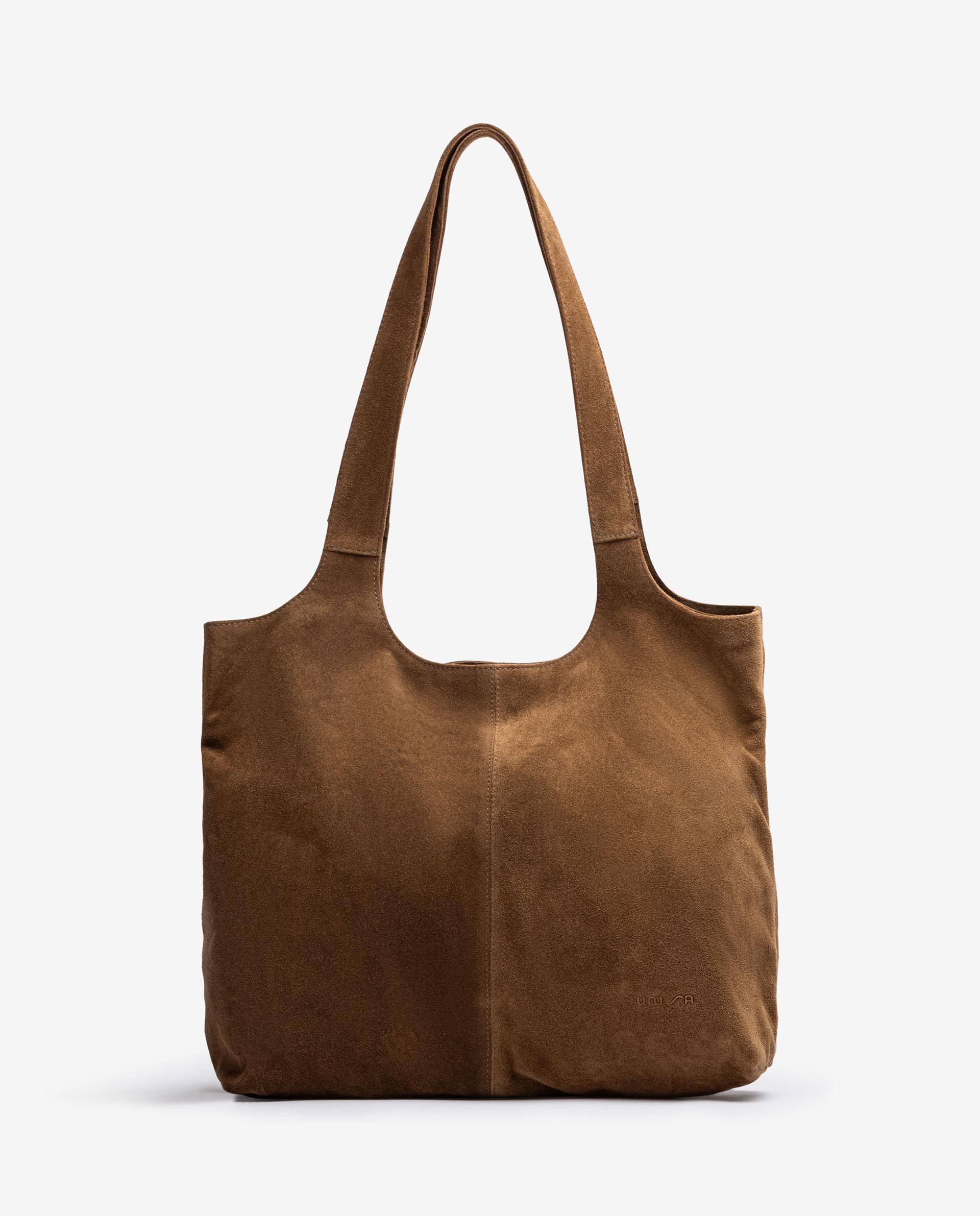 UNISA Medium size suede handbag ZLUAN_BS Bronce 2