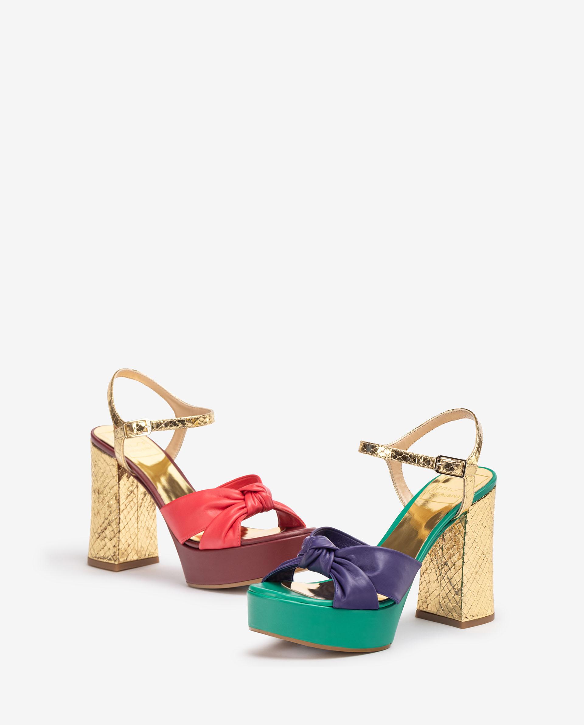 Unisa Unisa by Cherubina | Heeled Sandals and Party Shoes VIVIEN_NS_MTB coral/gold