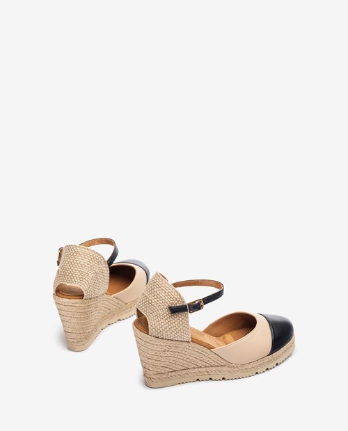 UNISA Espadrille with contrasting colour toe CAVA_NS Bronce 2