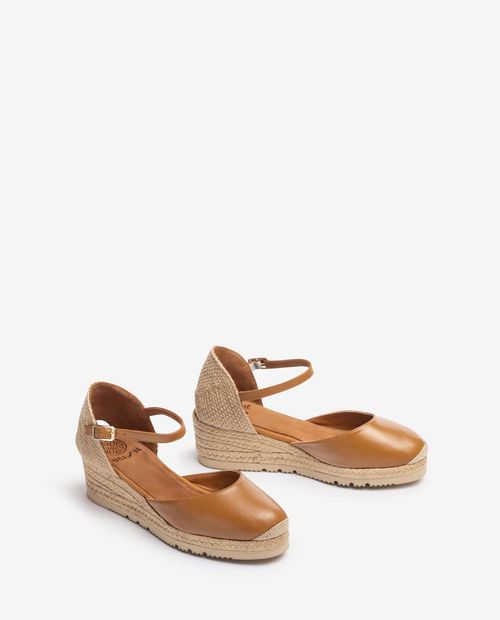UNISA Low wedge espadrille made in leather CISCA_24_RK Bronce 2