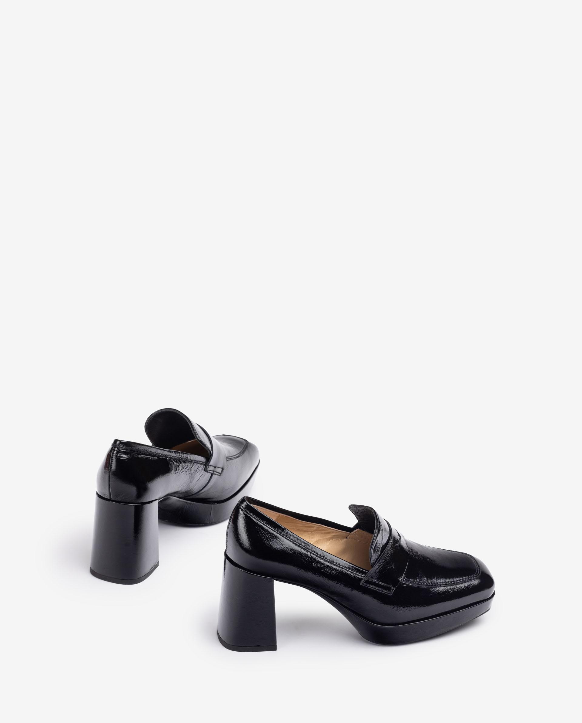 UNISA Loafer with heel and platform MISALE_GAR Bronce 2
